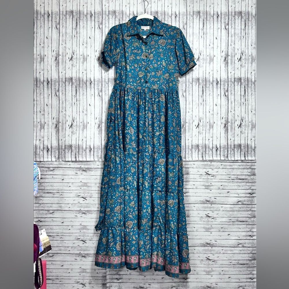 Anthropologie/Boemo Floral Boho Belted Maxi Dress